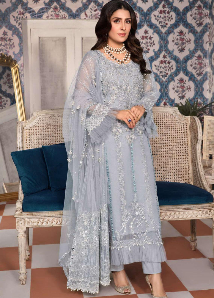 Kahf Premium Embroidered Organza Suits Unstitched 3 Piece KHF22MW D-04 Zanera - Luxury Wedding Collection