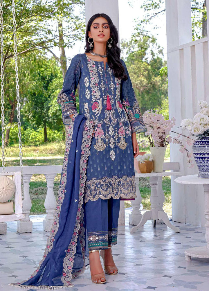 Kahf Premium Embroidered Lawn Suits Unstitched 3 Piece KHF21F 02 - Summer Collection