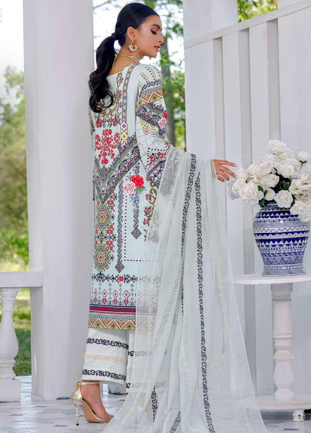 Kahf Premium Embroidered Lawn Suits Unstitched 3 Piece KHF21F 11 - Summer Collection