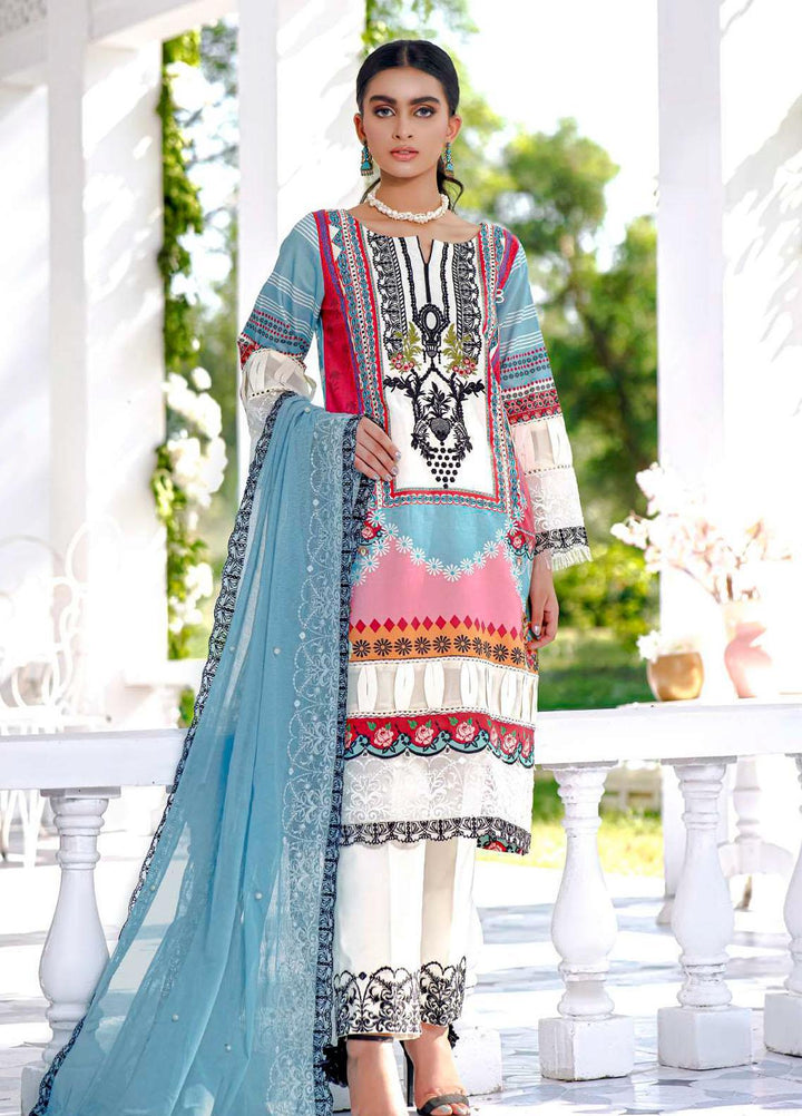 Kahf Premium Embroidered Lawn Suits Unstitched 3 Piece KHF21F 12 - Summer Collection