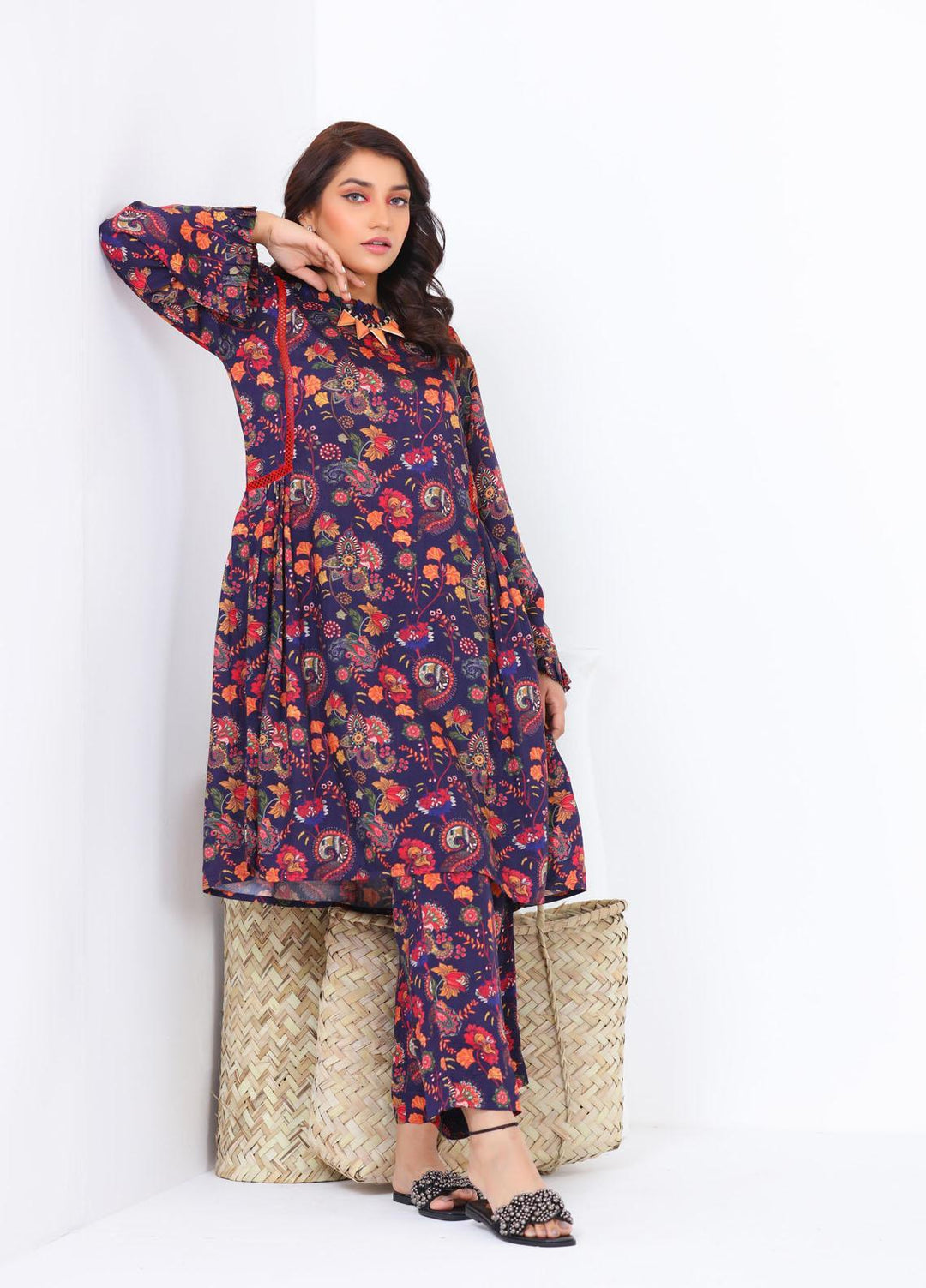 Noorangi Casual Pret  Silk 2 Piece Dress NR22KF WP-05