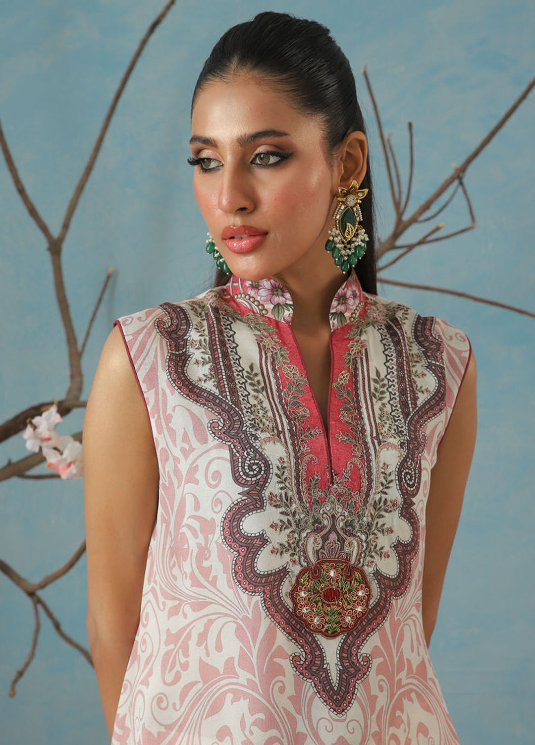 Kaira by Shamaeel Ansari Pret Embroidered Silk 2 Piece Suit KAI-08