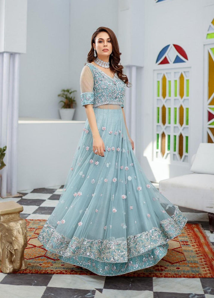 Kausar Attire Ready to Wear  Net 3 Piece Dress MA22IMP TOPAZ