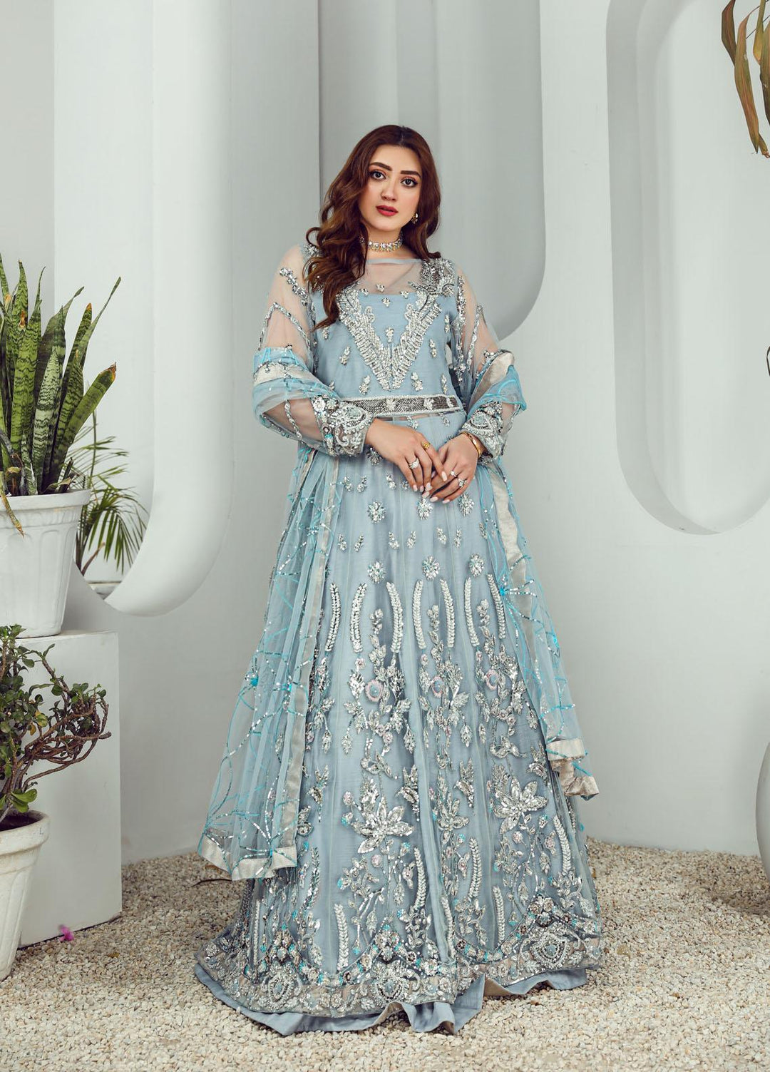 Kausar Attire Luxury Pret  Net 3 Piece Dress KA22TM YAMUNA