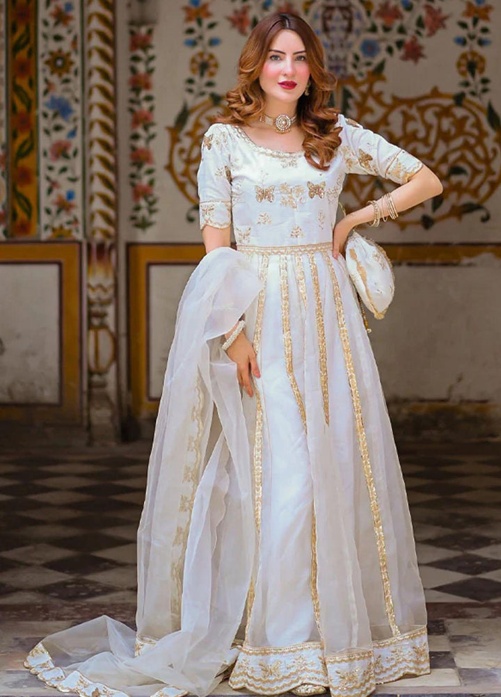 Kausar Attire Luxury Pret  Organza 3 Piece Dress KA22TM BUTTERFLY