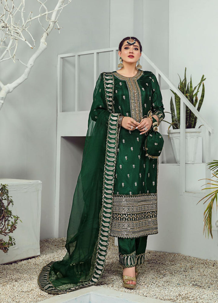 Kausar Attire Luxury Pret  Raw Silk 3 Piece Dress KA22TM SHAH JAHAN