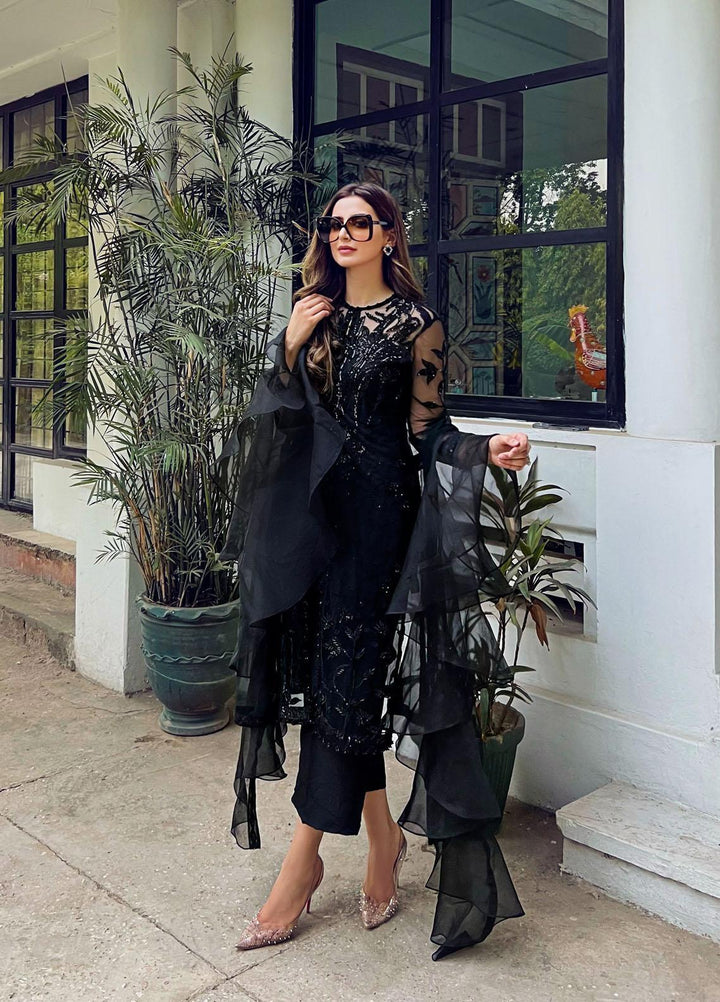 Kausar Attire Luxury Pret  Net 4 Piece Dress KA22TM MARBLE