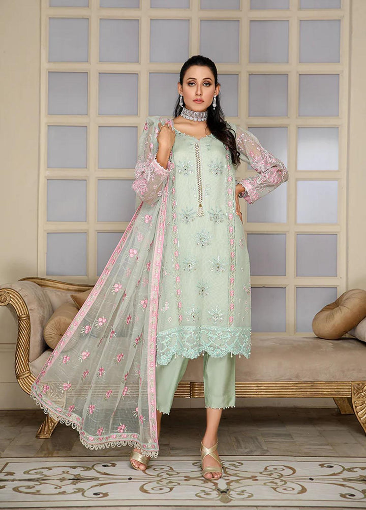 Kaynaat By Laveen Embroidered Organza Suits Unstitched 3 Piece LV22-K3 SAGAR - Luxury Collection
