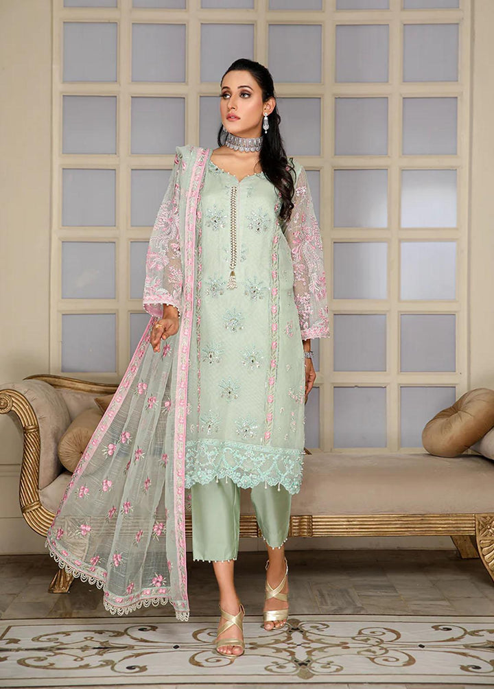 Kaynaat By Laveen Embroidered Organza Suits Unstitched 3 Piece LV22-K3 SAGAR - Luxury Collection