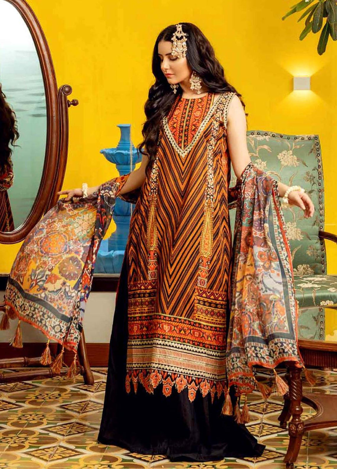 Keshia Embroidered Lawn Suits Unstitched 3 Piece KELLU22 Mastani - Summer Collection