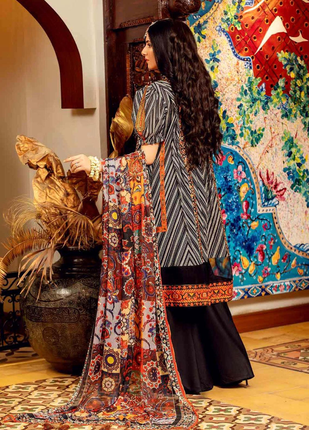 Keshia Embroidered Lawn Suits Unstitched 3 Piece KELLU22 Rahat - Summer Collection