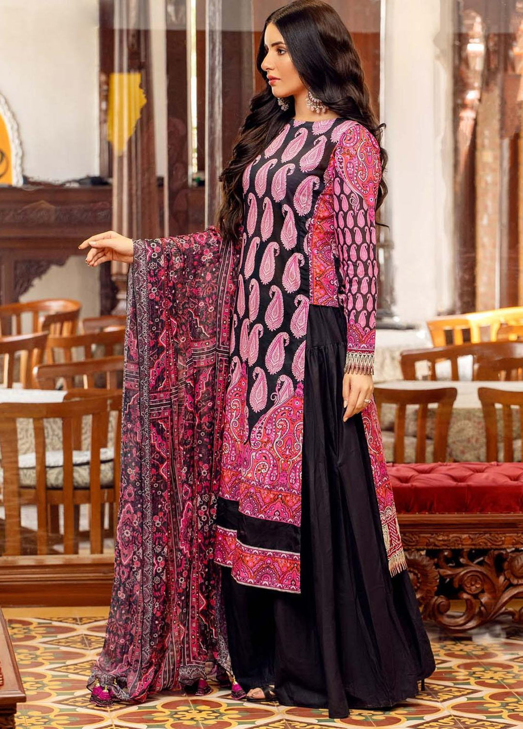 Keshia Embroidered Lawn Suits Unstitched 3 Piece KELLU22 Raqs - Summer Collection