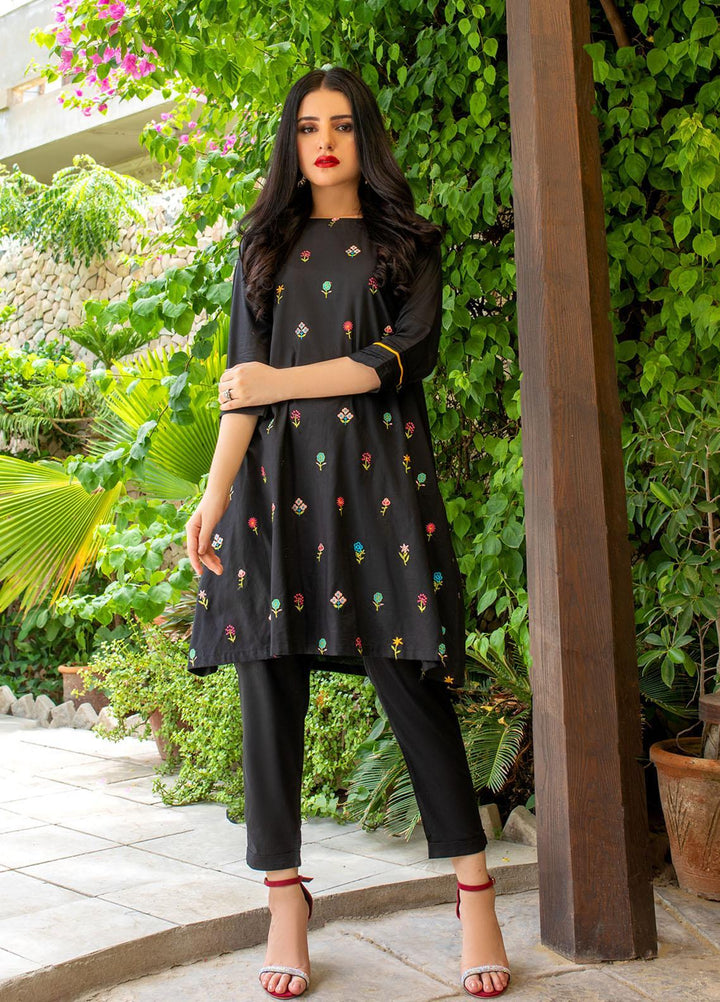 Keshia Pret  Cotton 2 Piece Suit KE22RSS Licorice - Black