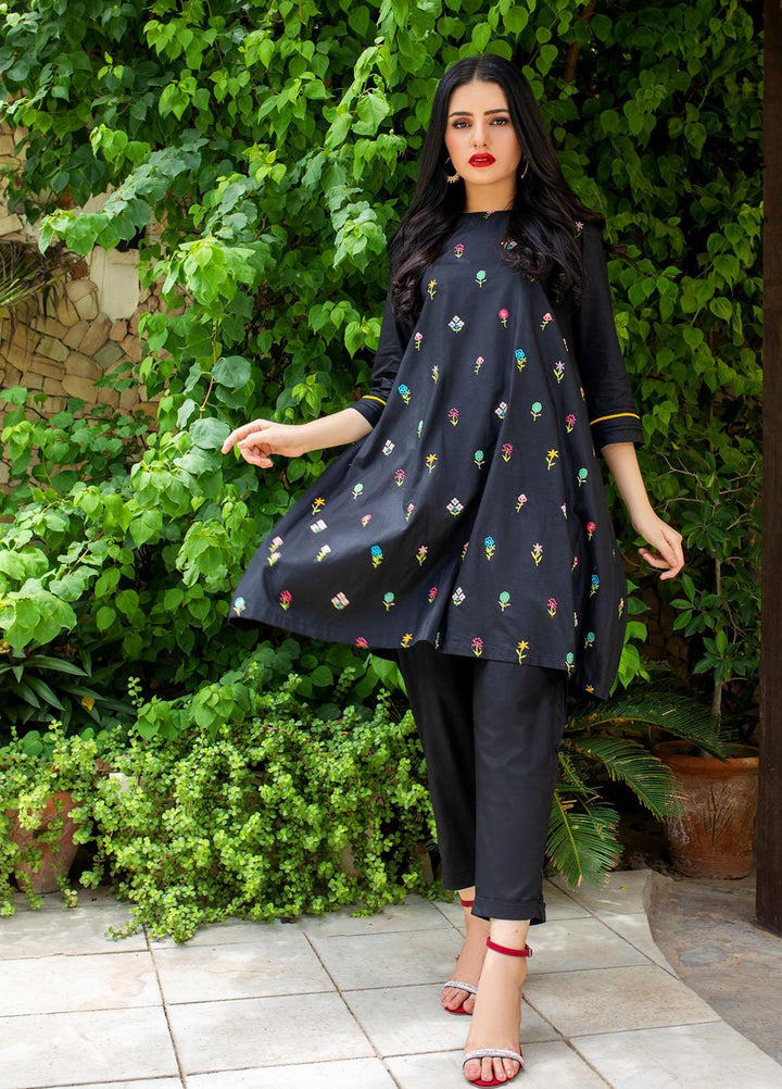 Keshia Pret  Cotton 2 Piece Suit KE22RSS Licorice - Black