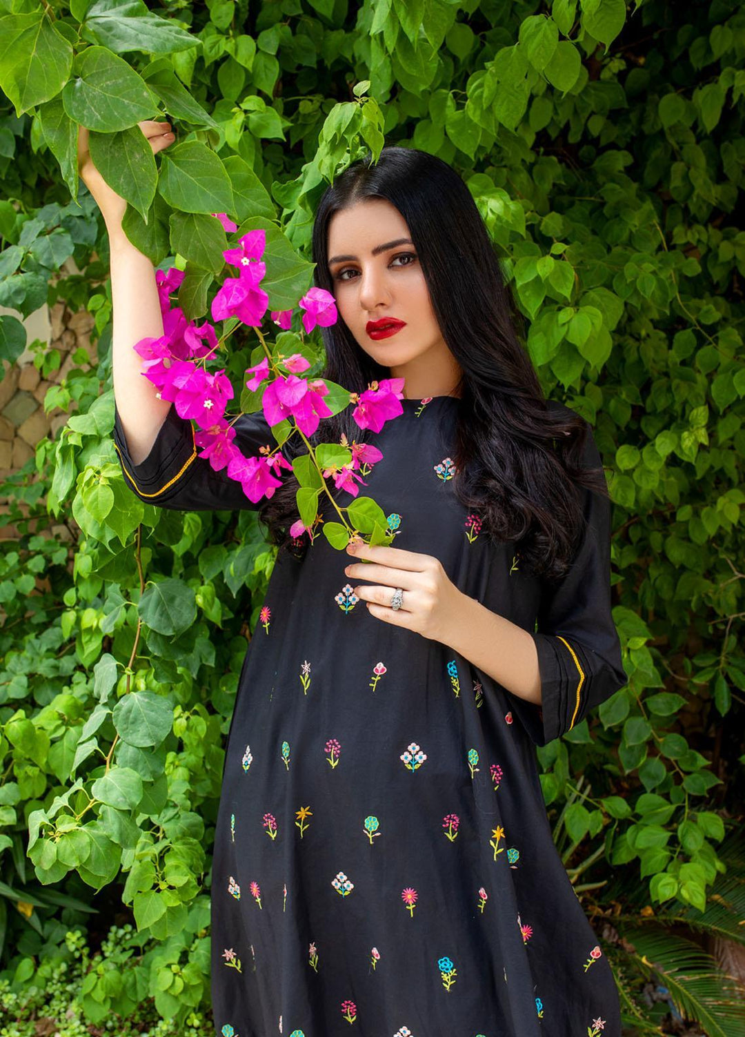 Keshia Pret  Cotton 2 Piece Suit KE22RSS Licorice - Black