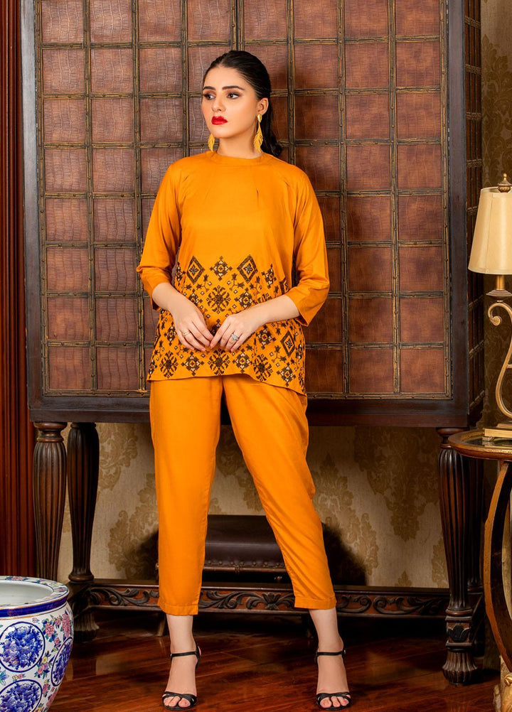 Keshia Pret  Cotton 2 Piece Suit KE22RSS Cassia - Mustard