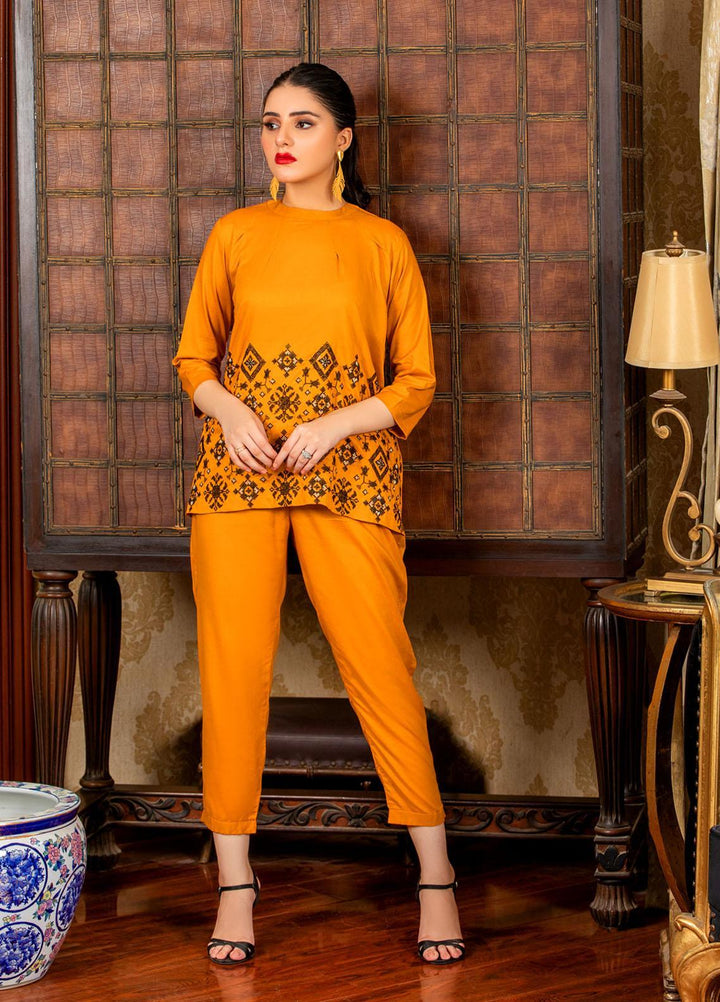 Keshia Pret  Cotton 2 Piece Suit KE22RSS Cassia - Mustard