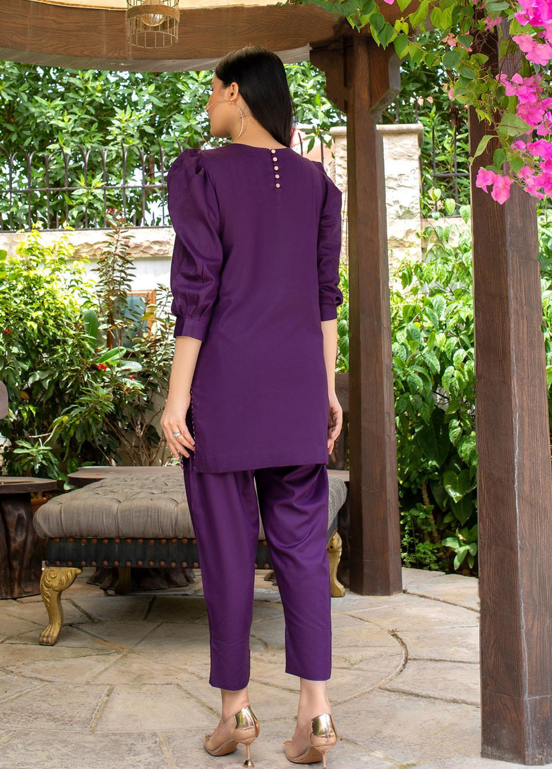 Keshia Pret  Cotton 2 Piece Suit KE22RSS Mulberry - Purple