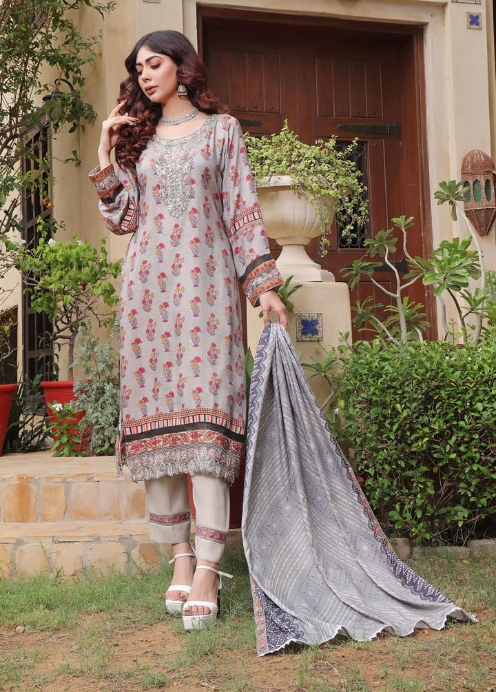 Al Harir Apparel Pret Eastern Lawn 3 Piece Suit AH-052 GREY