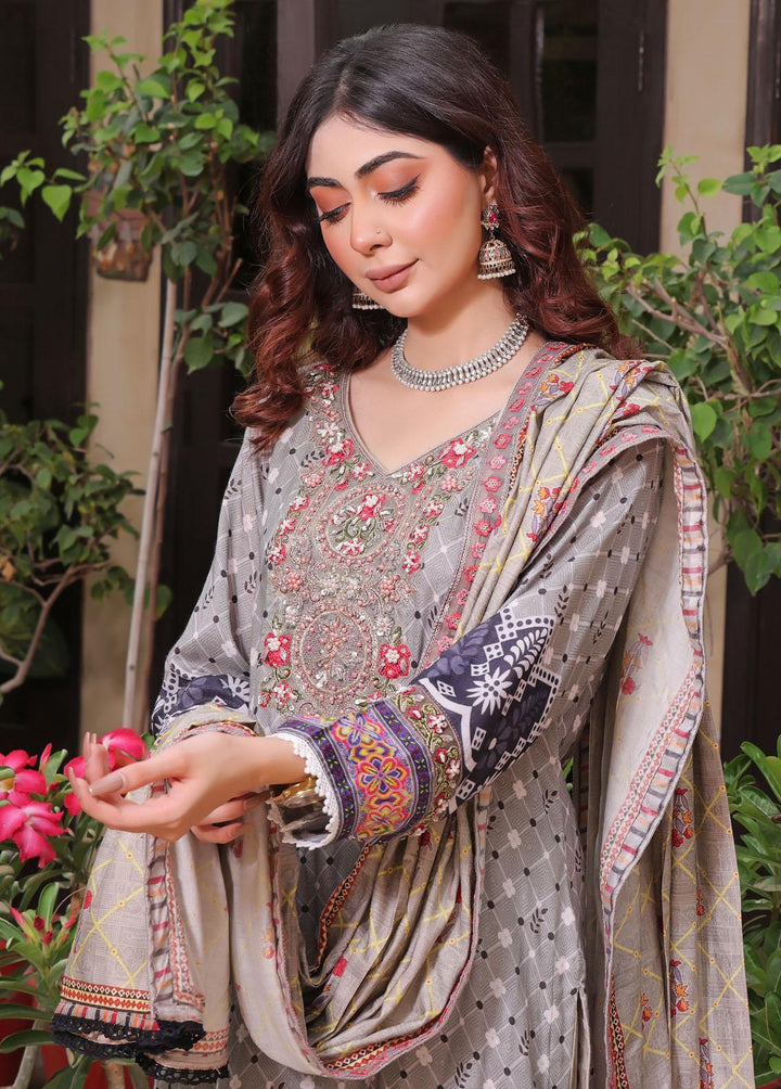 Al Harir Apparel Pret Eastern Lawn 3 Piece Suit AH-053 GREY