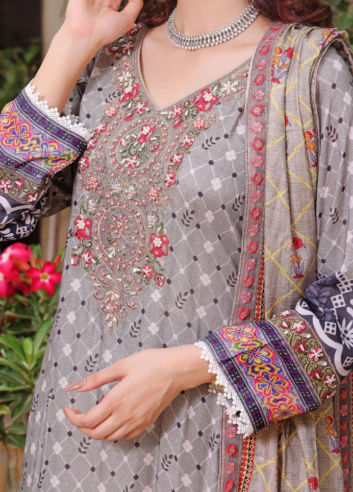 Al Harir Apparel Pret Eastern Lawn 3 Piece Suit AH-053 GREY