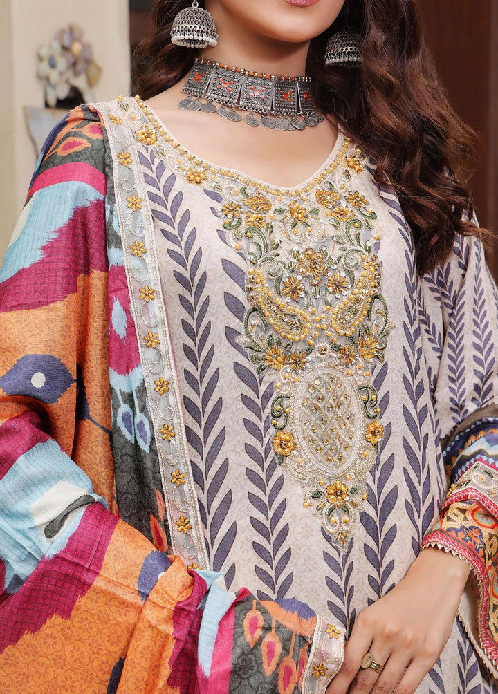 Al Harir Apparel Pret Eastern Lawn 3 Piece Suit AH-054 OFF WHITE