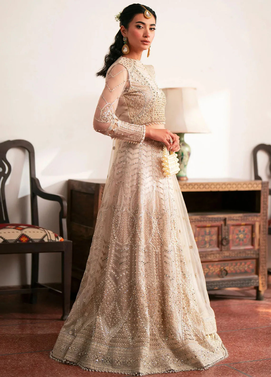 Khatoon By Eleshia Embroidered Net Suit Unstitched 3 Piece ELS24K Zeina - Luxury Collection
