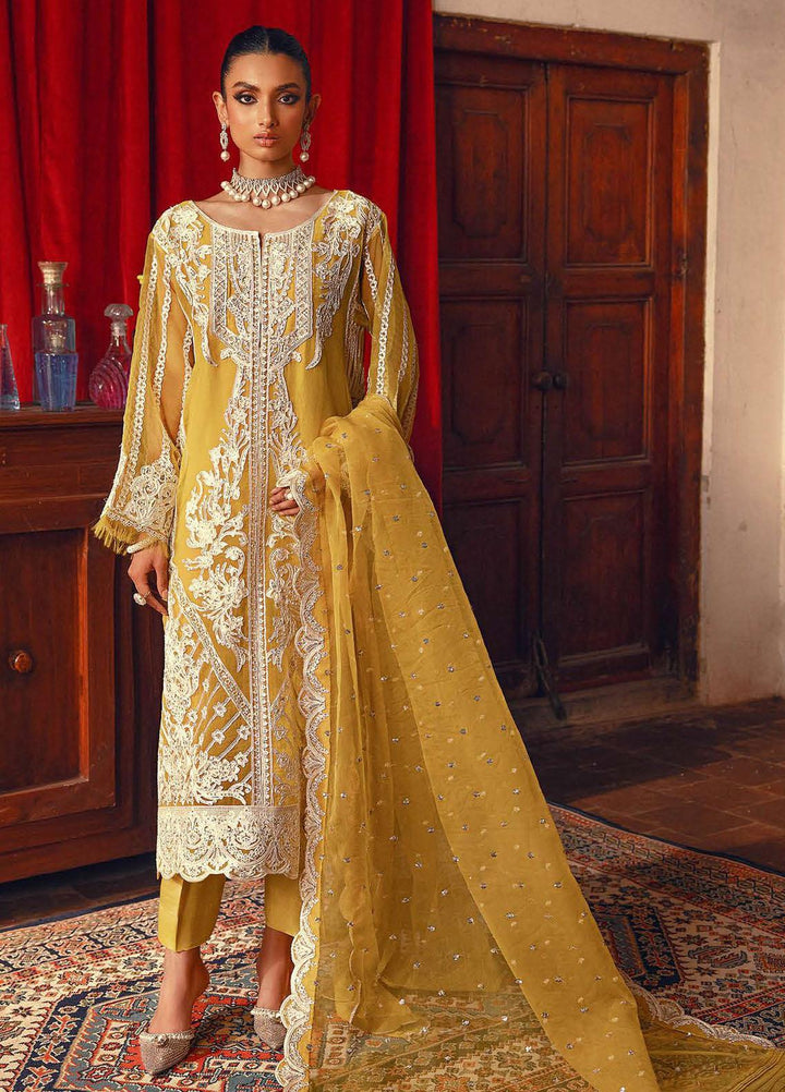 Khoobsurat By Maryum N Maria Embroidered Organza Suits Unstitched 3 Piece MNM23KH MS23546 Daisy Daze - Festive Collection