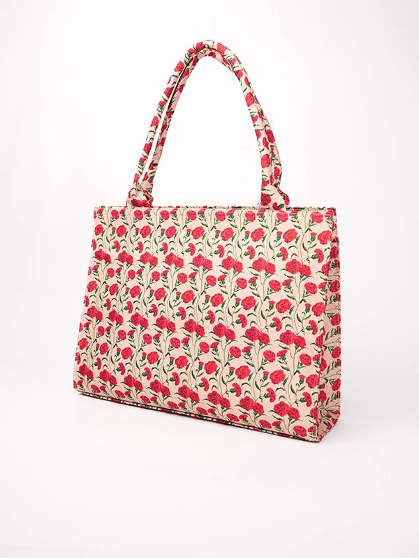 Maa aur Mai by TJK Designs Printed Khusbu Canvas Tote Bag - Casual Collection