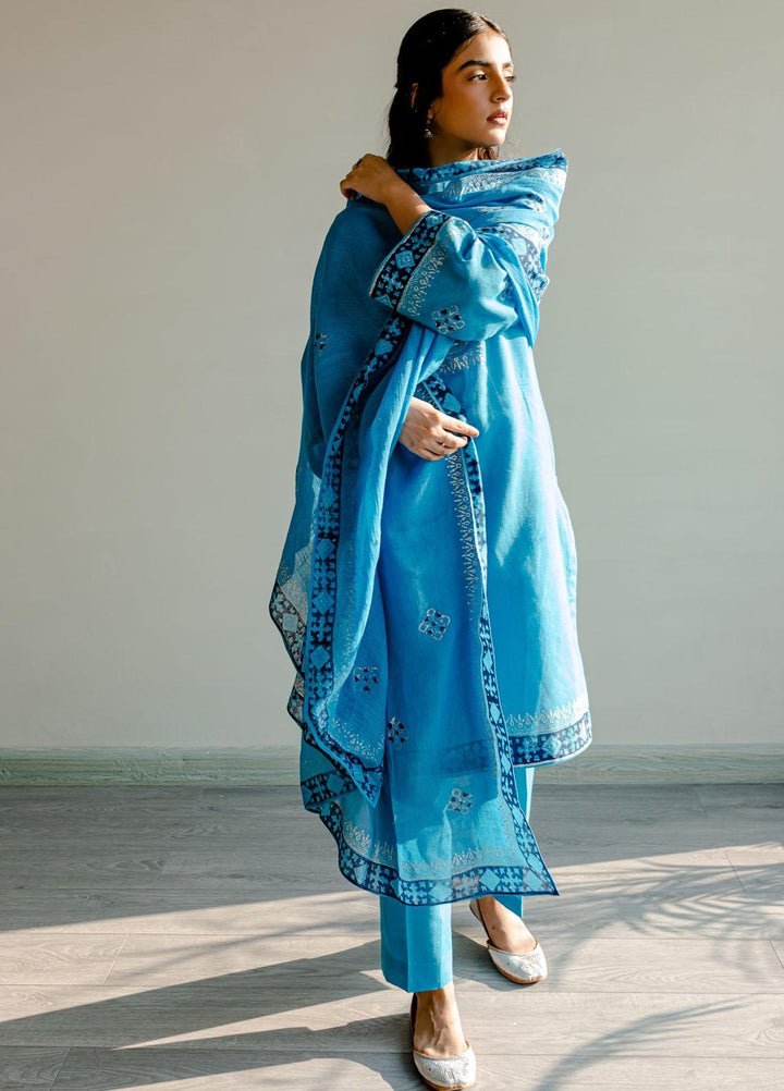 Arz  Lawn Pret 3 Piece Turquoise