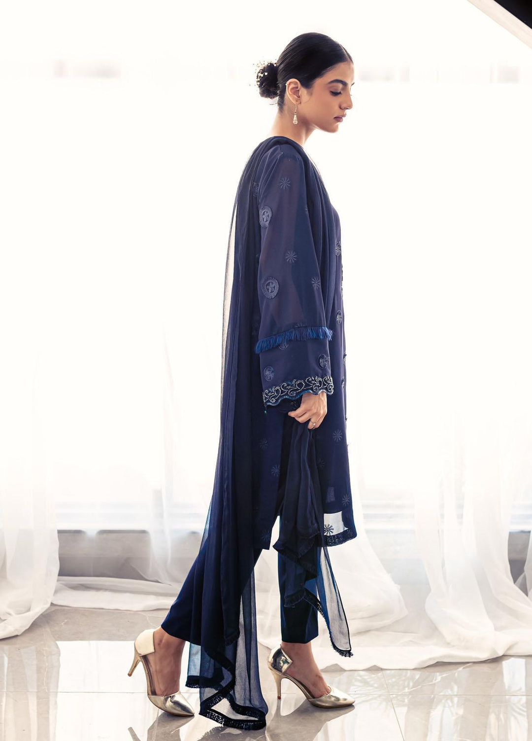 Arz  Chiffon Pret 3 Piece Sapphire