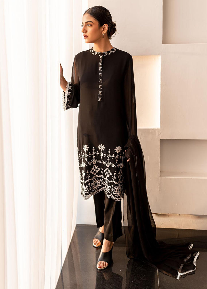Arz  Chiffon Pret 3 Piece Onyx
