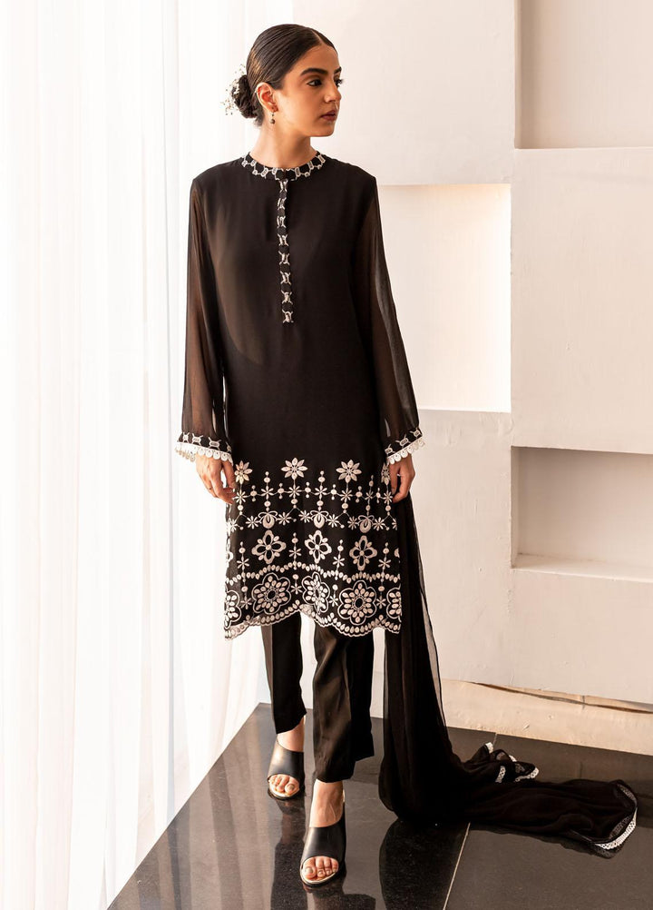 Arz  Chiffon Pret 3 Piece Onyx