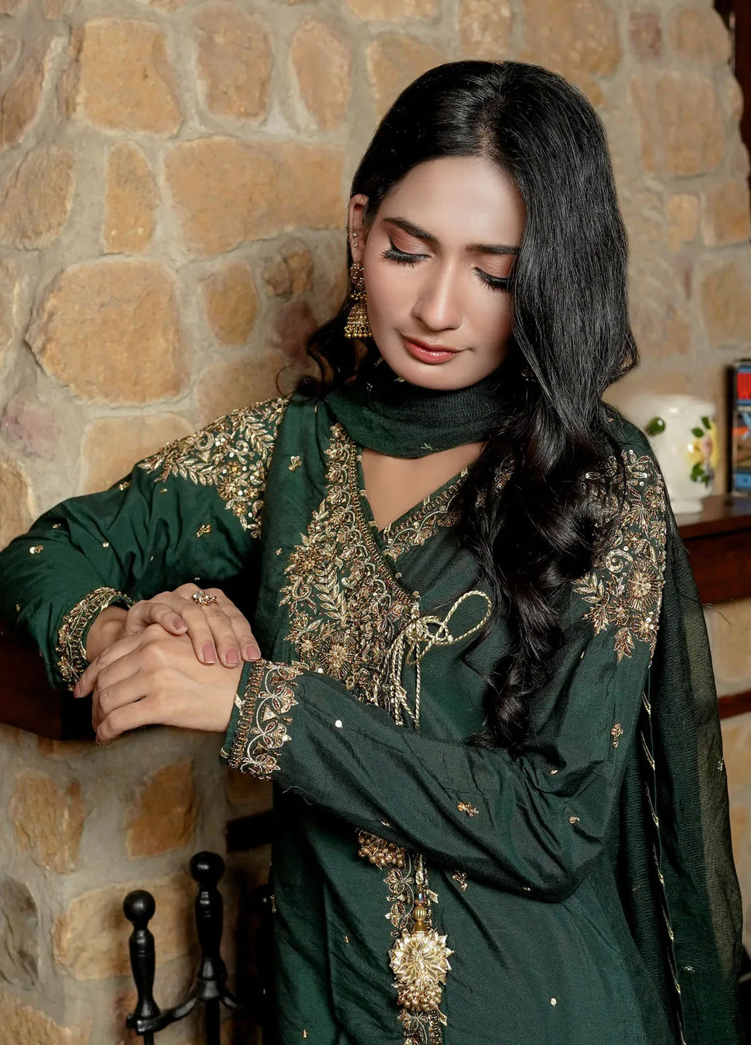 Khuwab by Kazma Pret Embroidered SIlk 3 Piece Suit CE 007