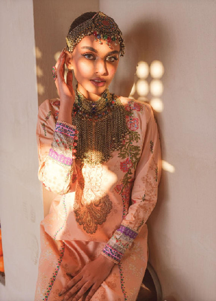 Kinaar by Shiza Hassan Embroidered Lawn Suits Unstitched 3 Piece SH23K SHZ-02 Gazal - Summer Collection