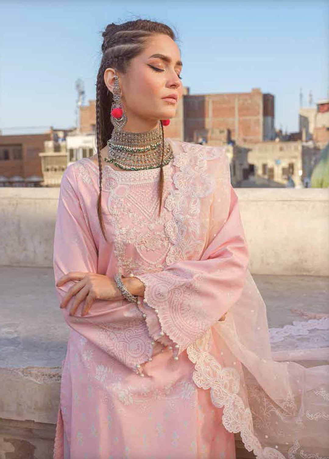 Kinaar by Shiza Hassan Embroidered Lawn Suits Unstitched 3 Piece SH23K SHZ-06 Gulaal - Summer Collection
