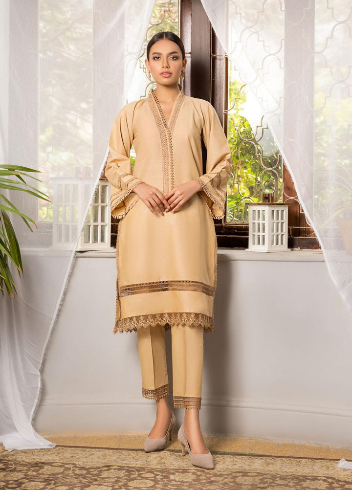 Kloth Casual Pret  Cotton 2 Piece Dress KT22SD FLAXEN