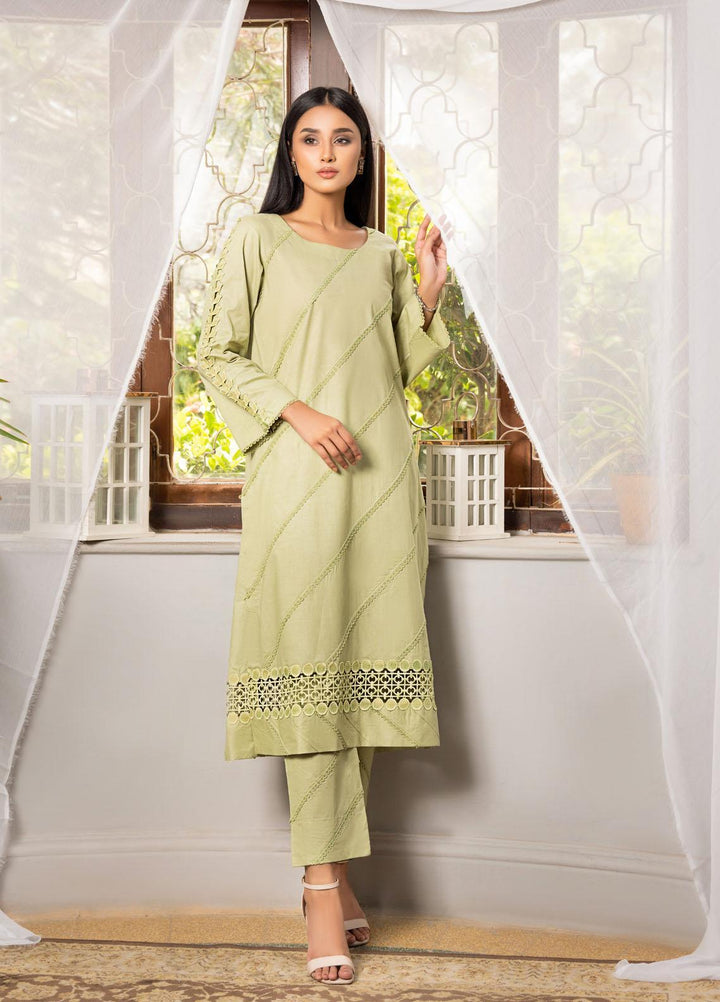 Kloth Casual Pret  Cotton 2 Piece Dress KT22SD STONE GREEN