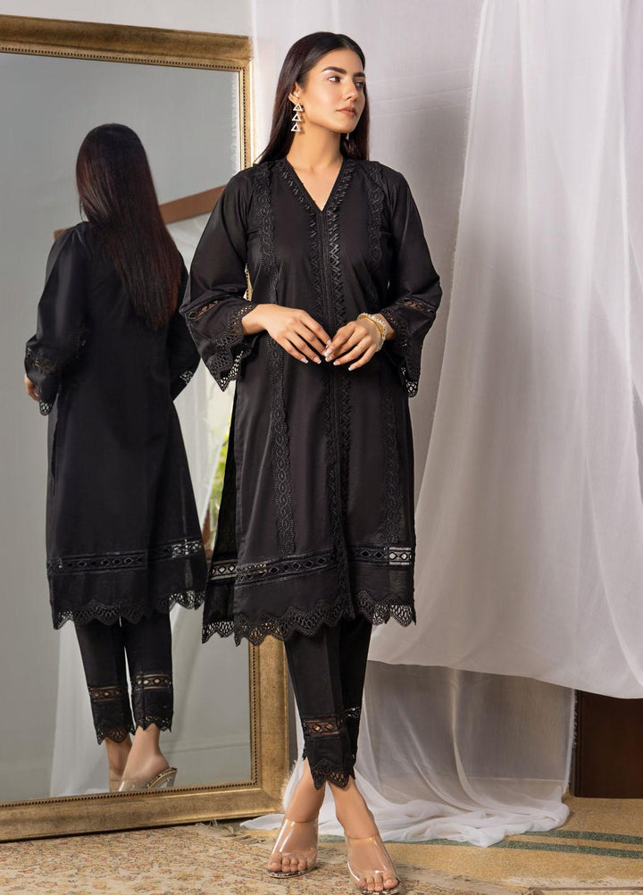 Kloth Casual Pret  Cotton 2 Piece Dress KT22SD BLACK INK