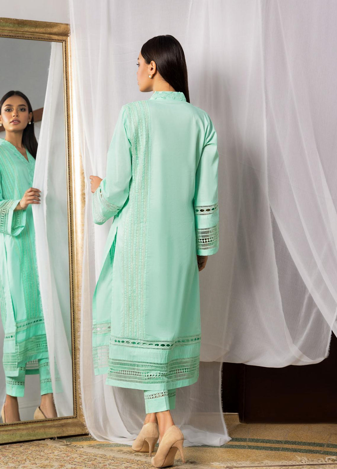 Kloth Casual Pret  Cotton 2 Piece Dress KT22SD OCEAN BREEZE