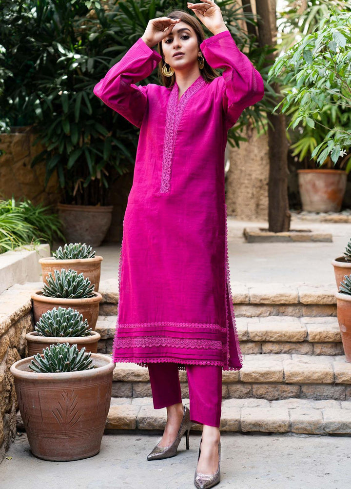 Kloth Casual Pret  Cotton 2 Piece Dress KT22SD CRANEBERRY