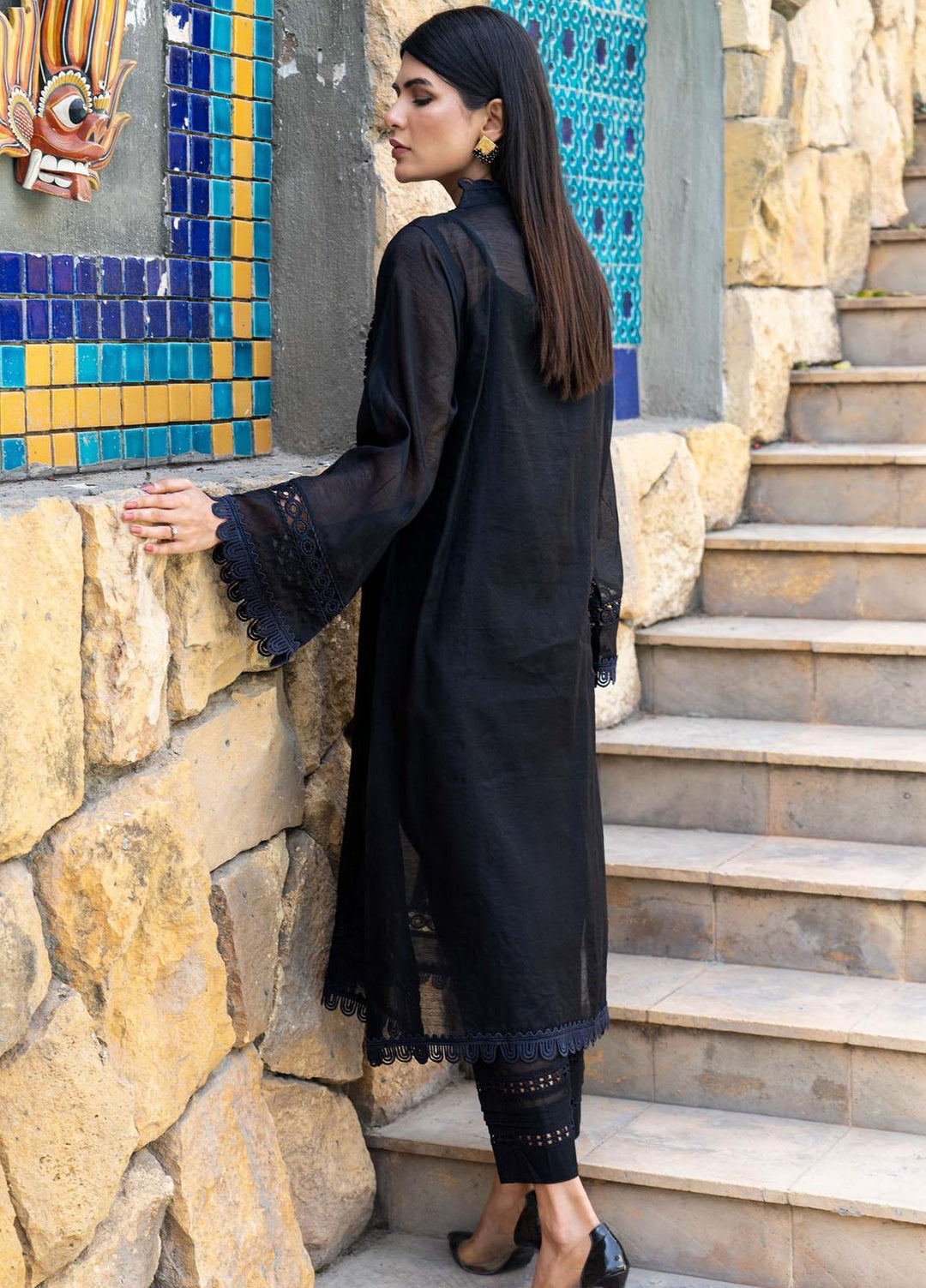 Kloth Casual Pret  Cotton 2 Piece Dress KT22SD AFTER DARK