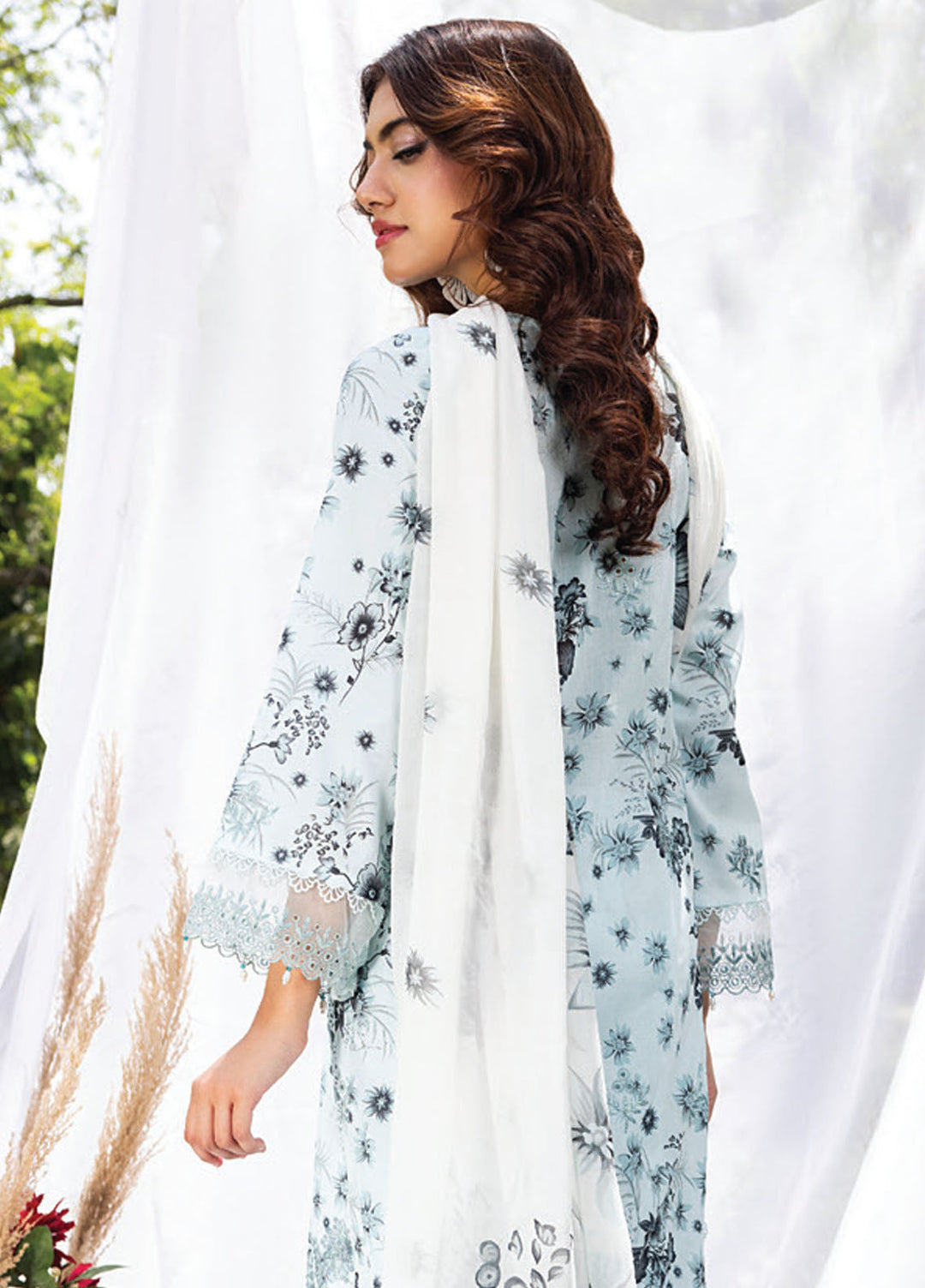 Koel by Humdum Chikankari Lawn Suits Unstitched 3 Piece HD25KC D-03 - Summer Collection