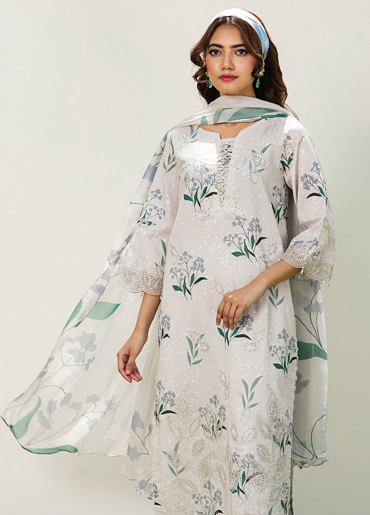 Koel by Humdum Chikankari Lawn Suits Unstitched 3 Piece HD25KC D-09 - Summer Collection