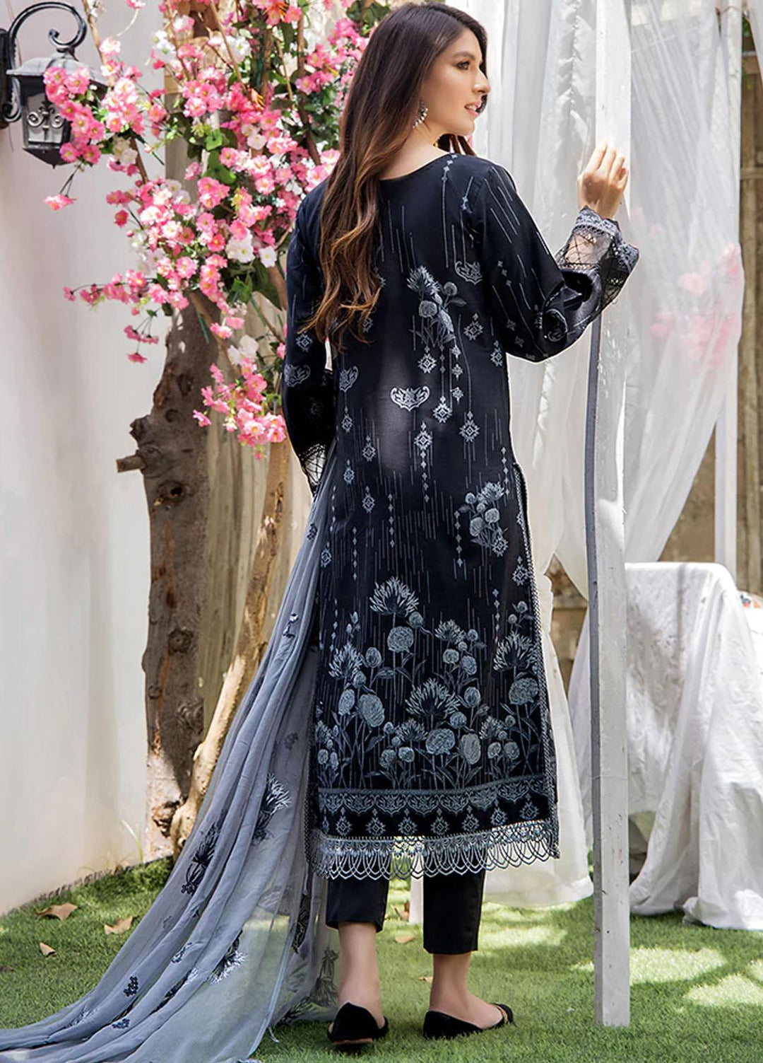 Koel By Humdum Embroidered Lawn Suits Unstitched 3 Piece HD23KL D-07 - Summer Collection