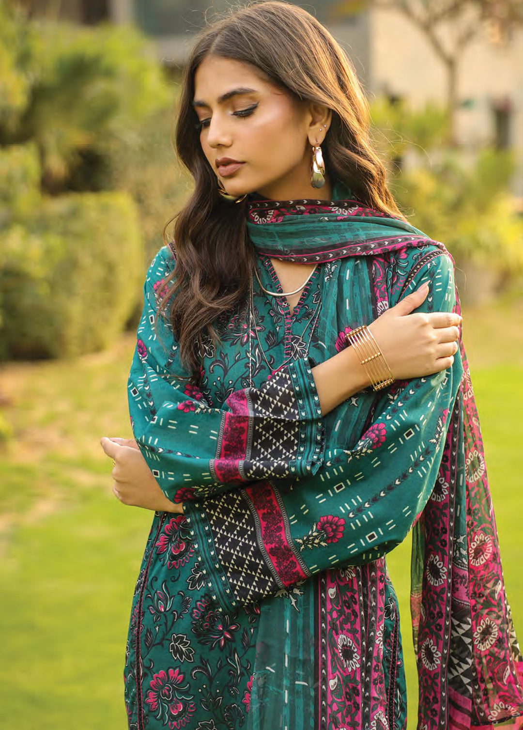 Komal Prints By Lakhany Printed Lawn Suits Unstitched 3 Piece LSM24KP LG-AM-0088-A - Summer Collection