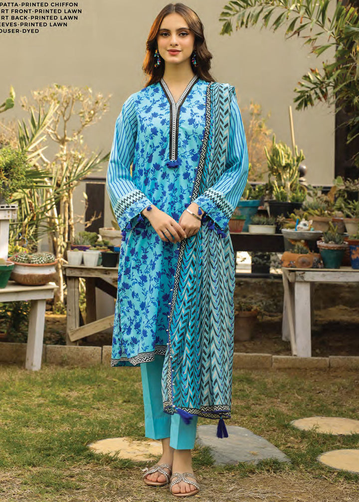 Komal Prints By Lakhany Printed Lawn Suits Unstitched 3 Piece LSM24KP LG-SR-0147-B - Summer Collection