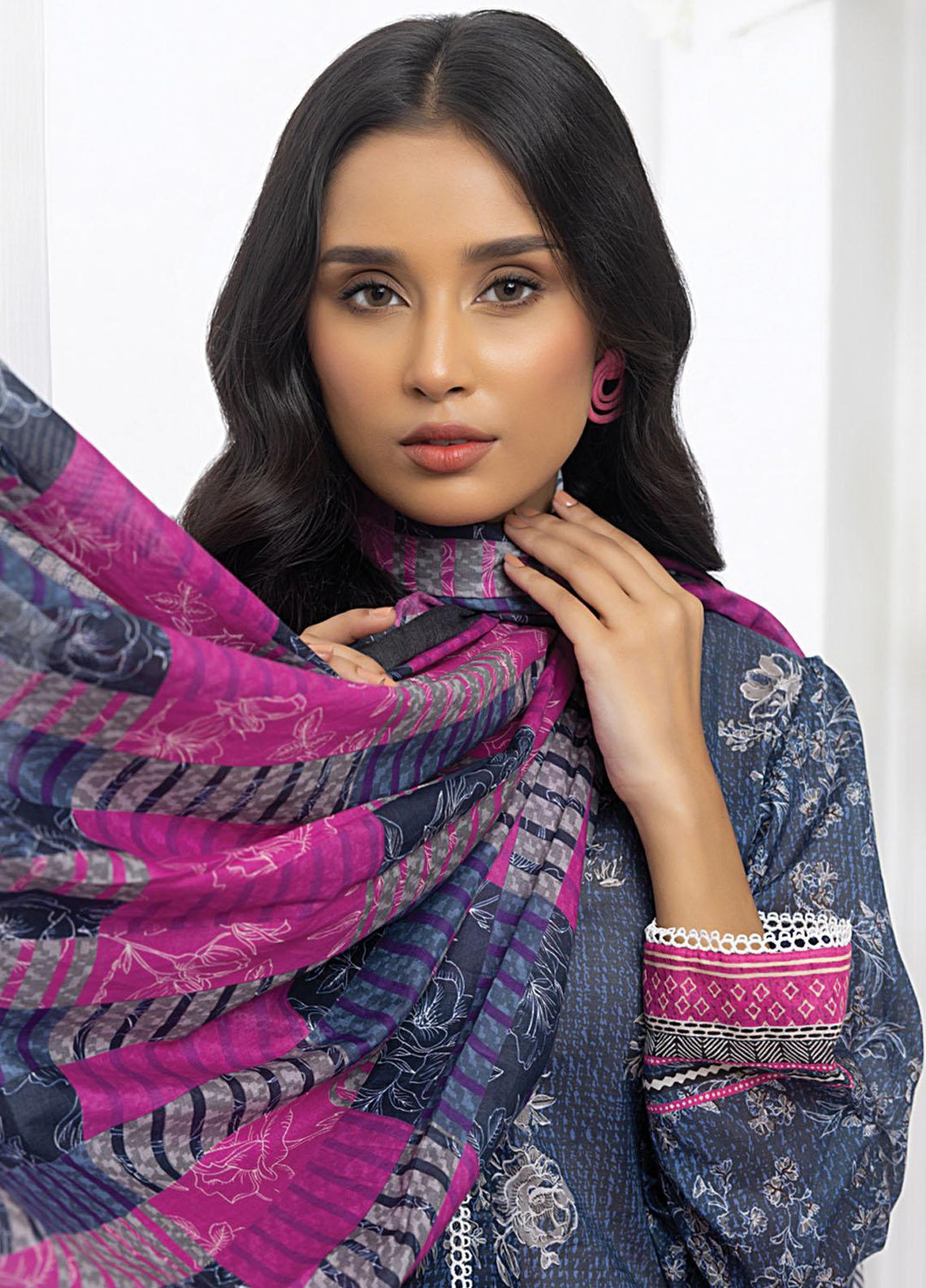 Komal Prints By Lakhany Printed Lawn Suits Unstitched 3 Piece LSM23KP-V2 LG-AM-0037-B - Summer Collection