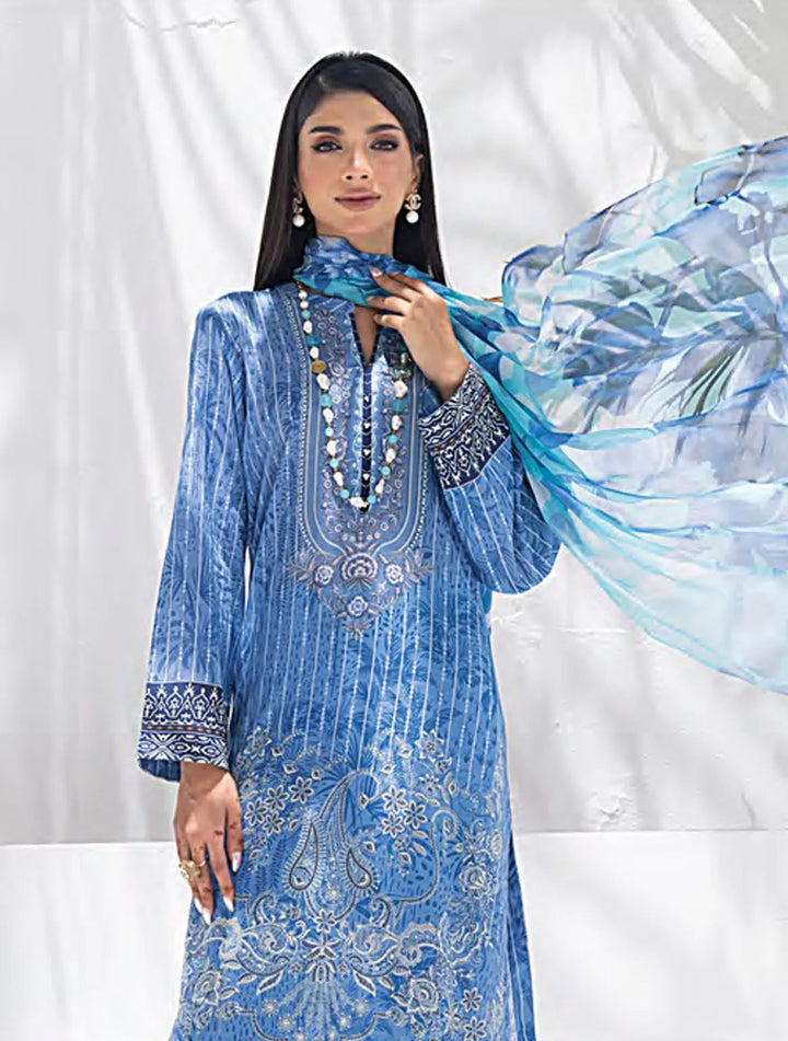 Komal Signature Prints By Lakhany Printed Lawn Suit Unstitched 3 Piece LSM24KS LG-MM-0101 - Summer Collection