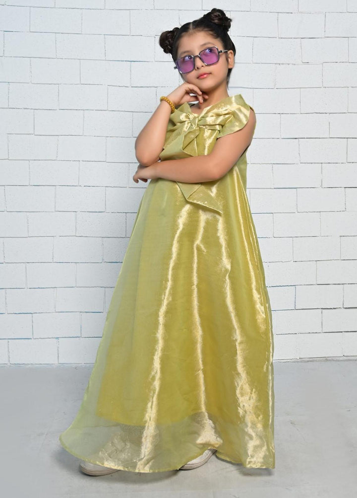 Konain Couture Missouri Pret Frock for Girls -  English Green Goan